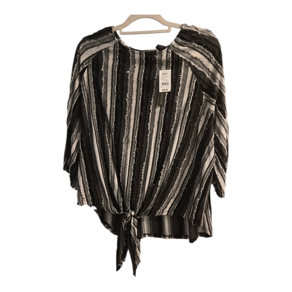 Preswick & Moore Tops - Preswick & Moore Black and White Striped Blouse Size 1XL NWT